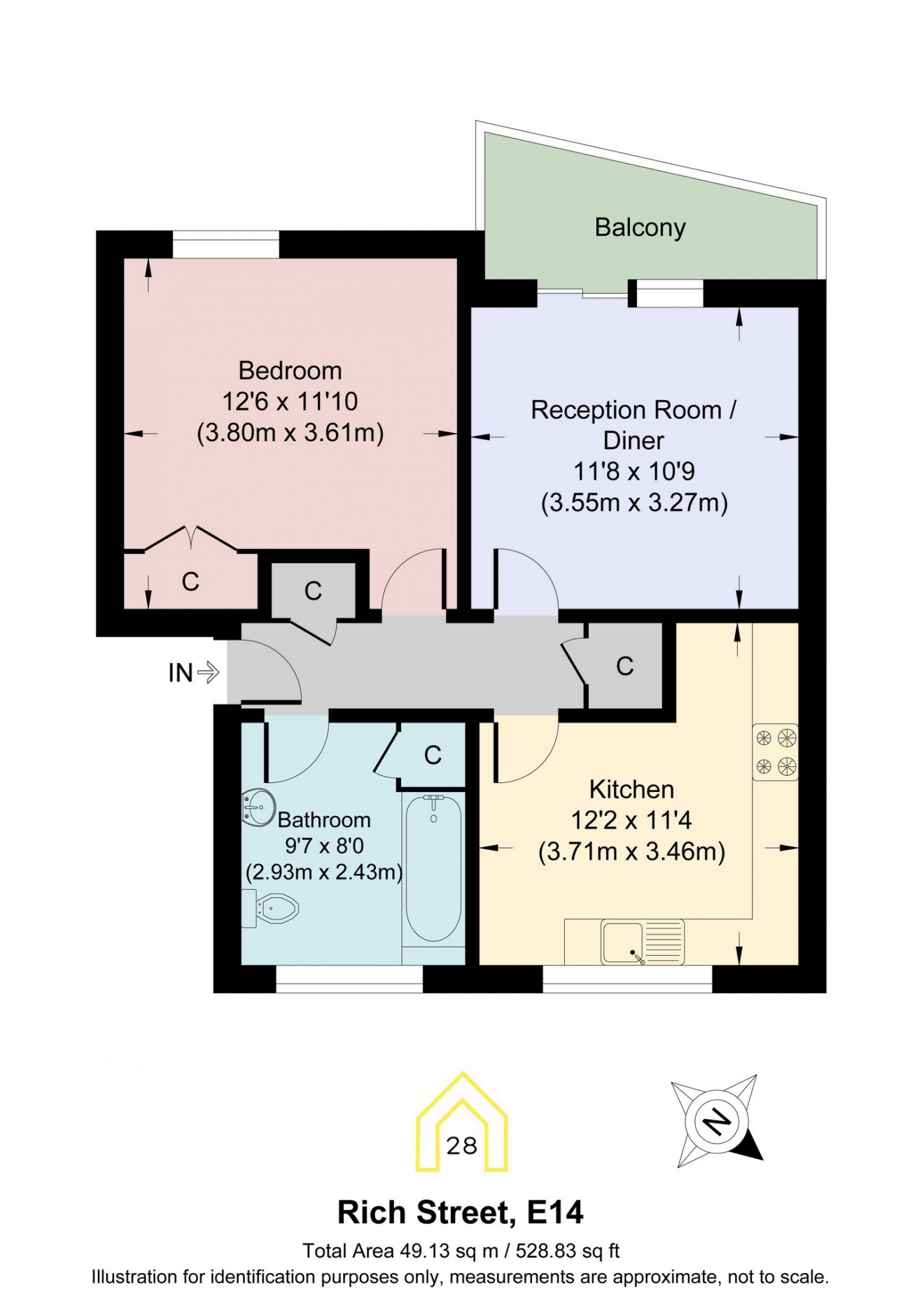 Floorplan for Rich Street, E14