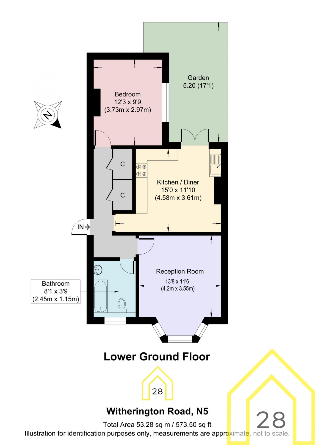 Floorplan for Witherington Road, N5