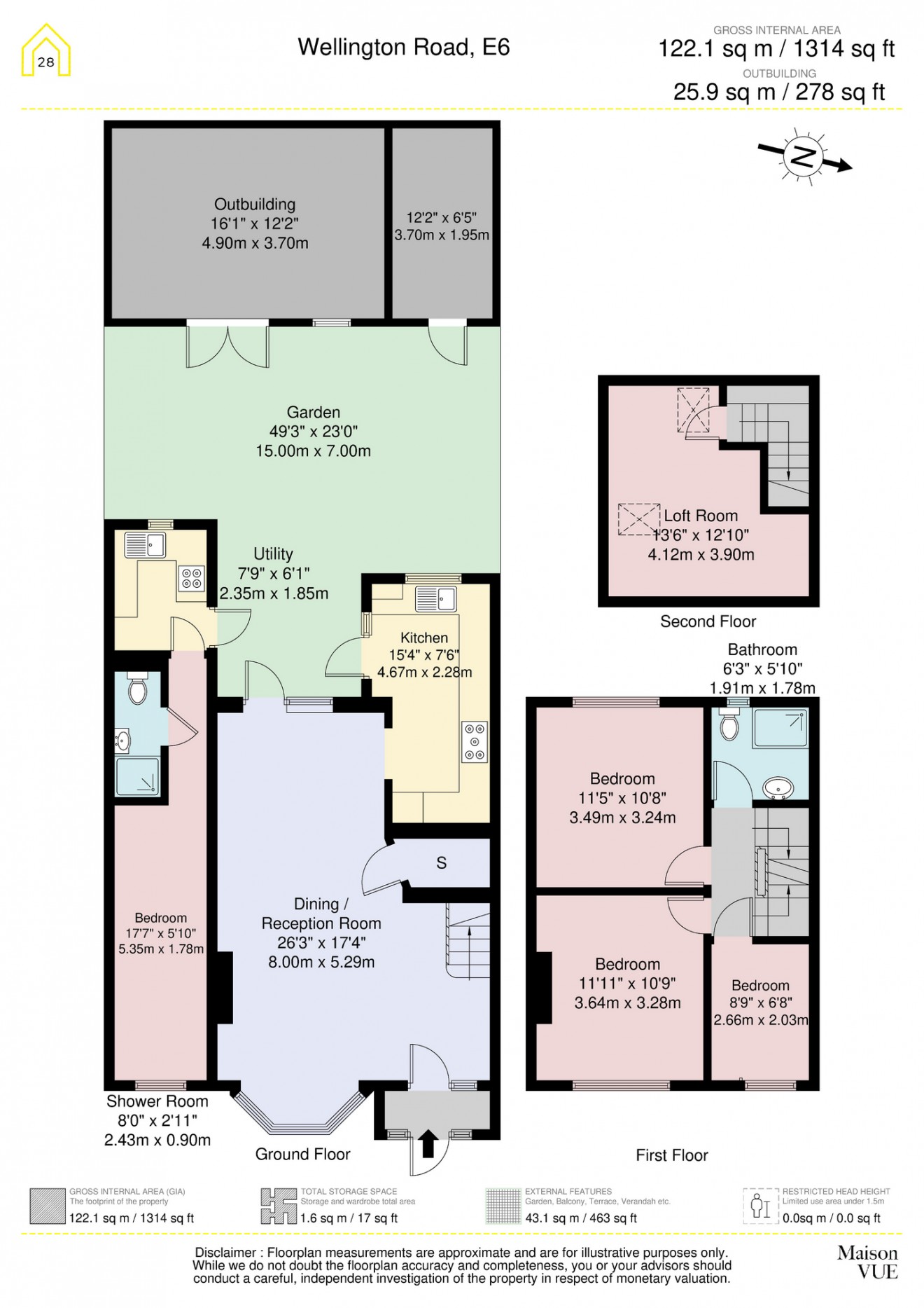 Floorplan for Wellington Road, E6