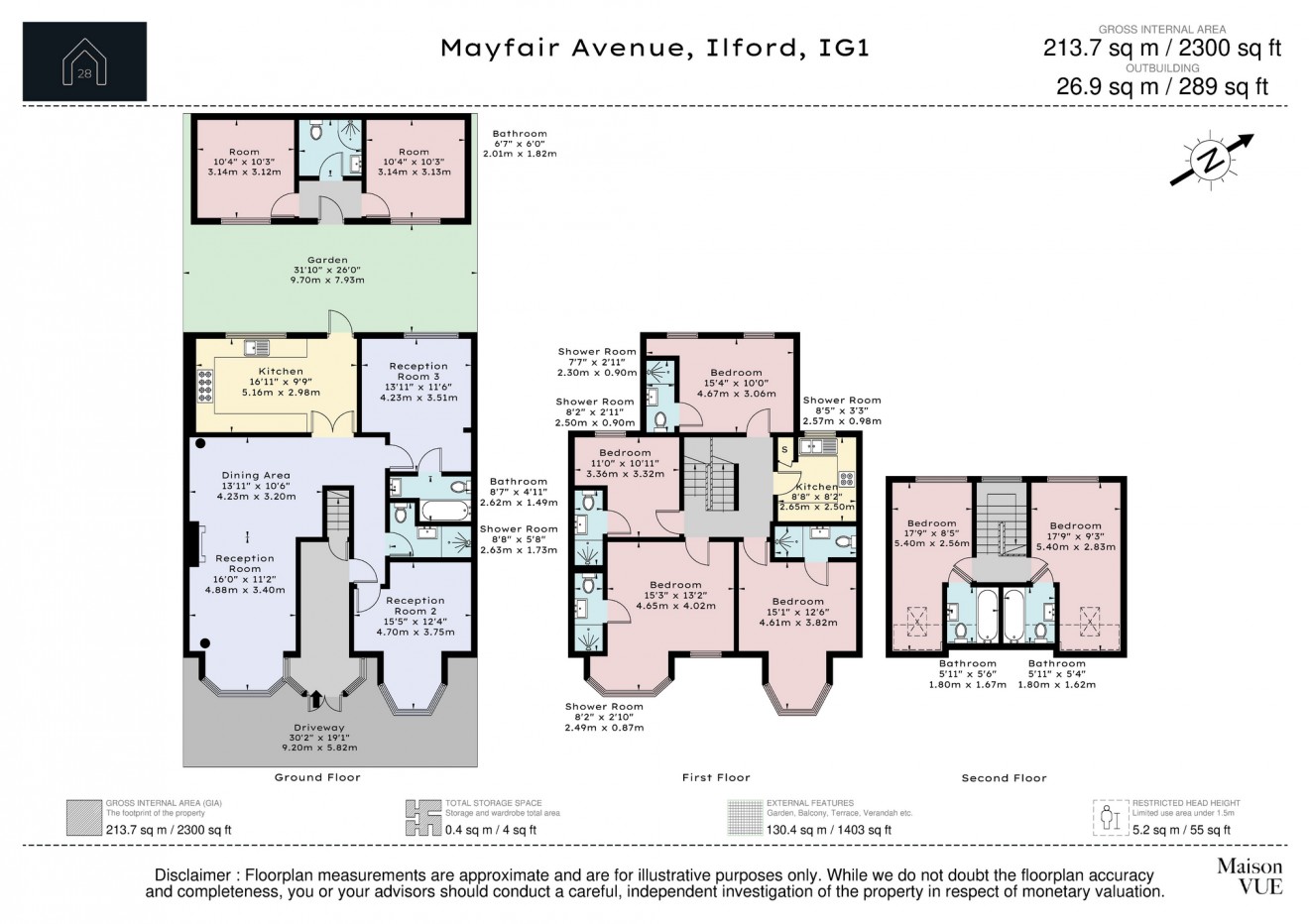 Floorplan for Mayfair Avenue, IG1