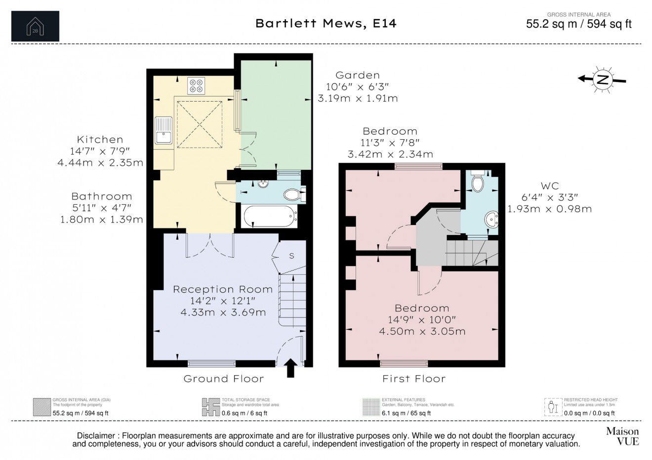 Floorplan for Bartlett Mews, E14