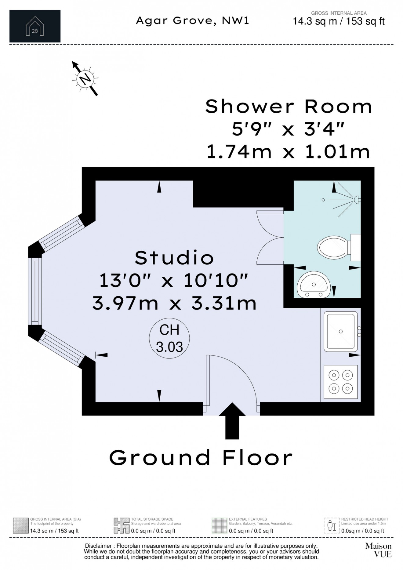 Floorplan for Agar Grove, NW1