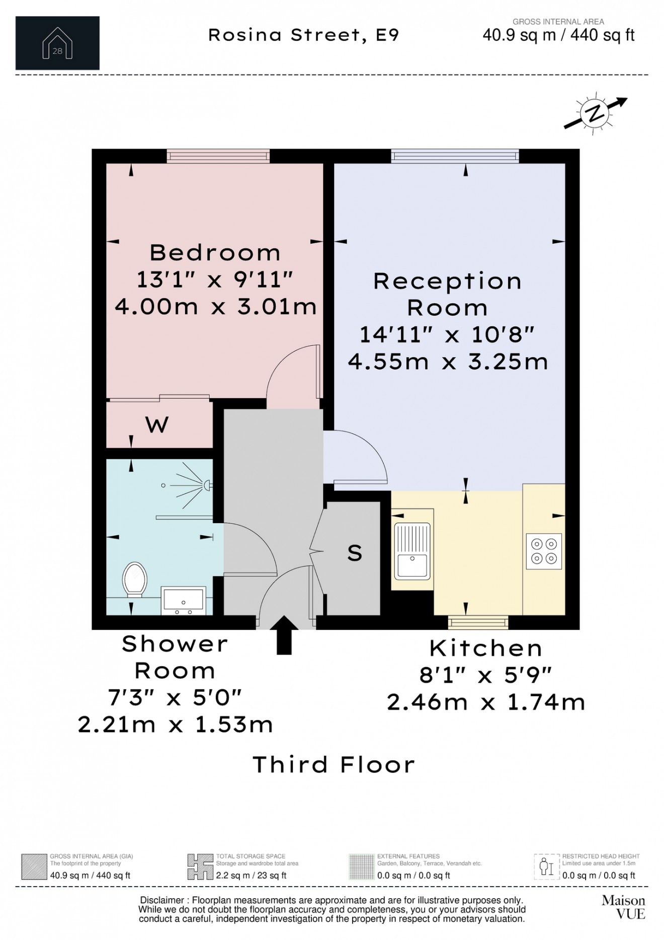 Floorplan for Rosina Street, E9