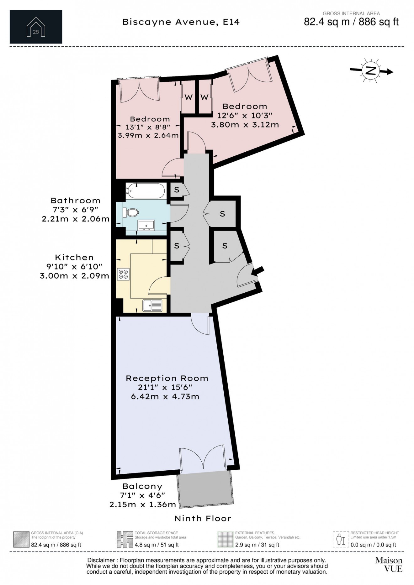 Floorplan for Biscayne Avenue, E14