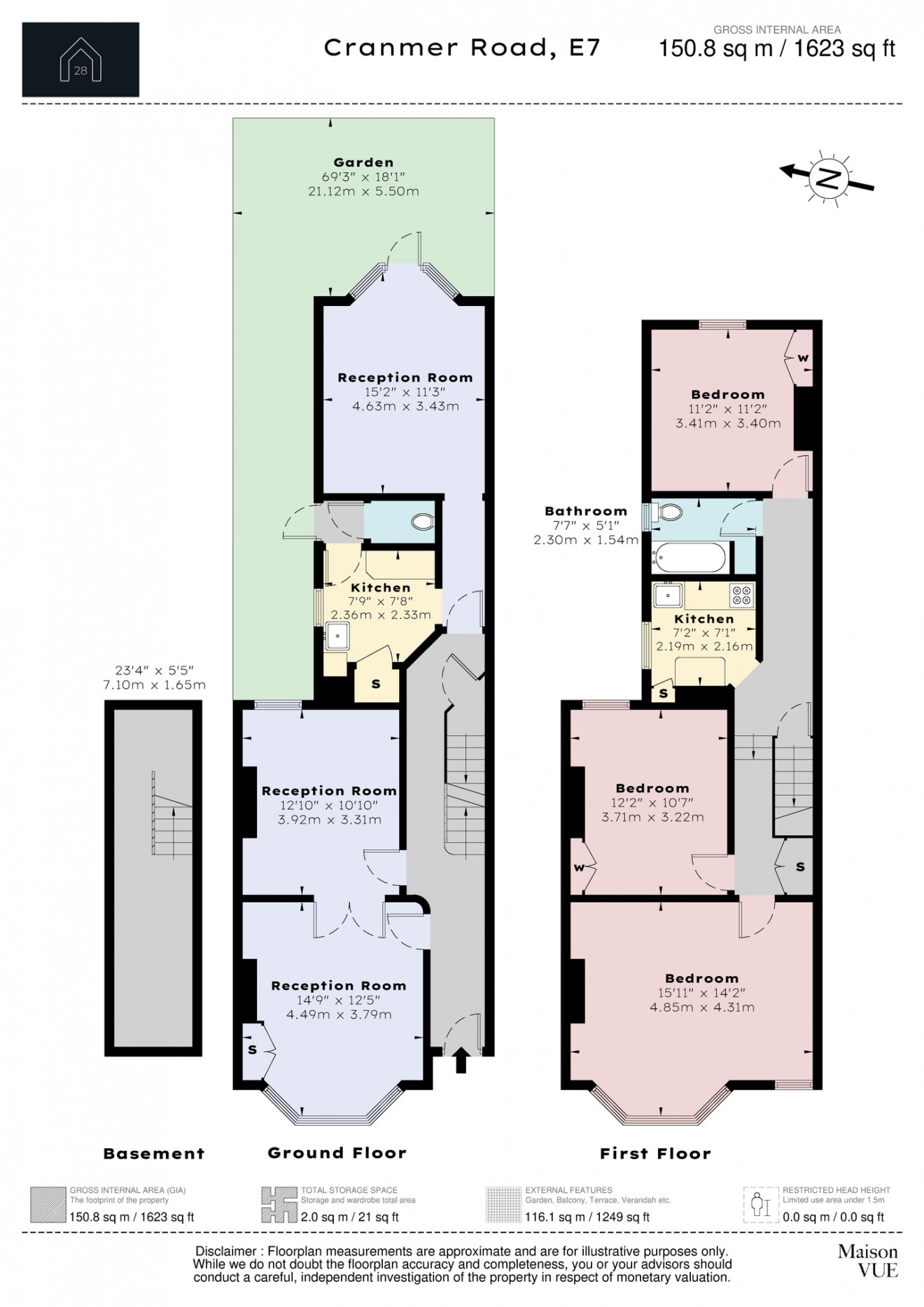 Floorplan for Cranmer Road, E7