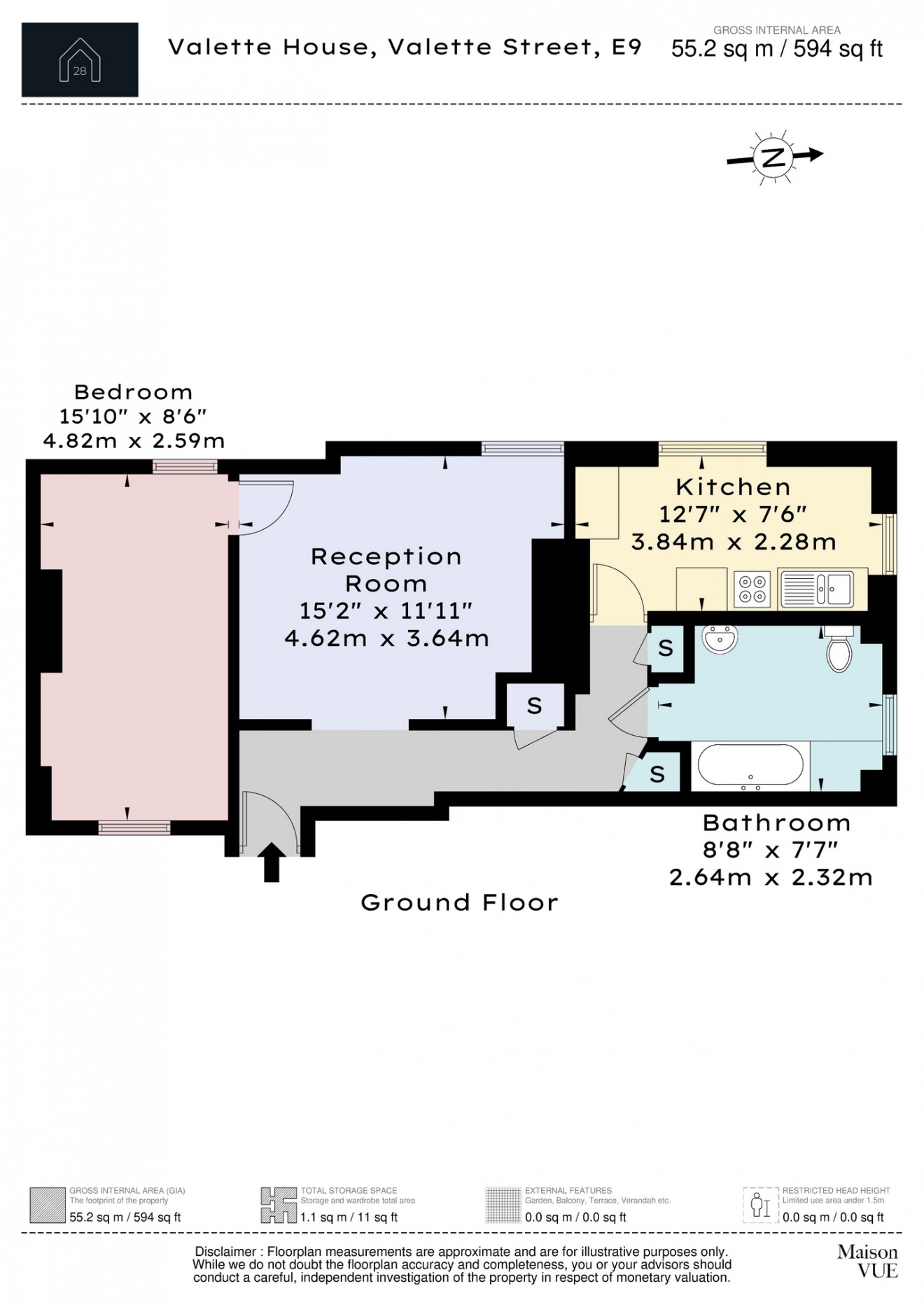 Floorplan for Valette Street, E9