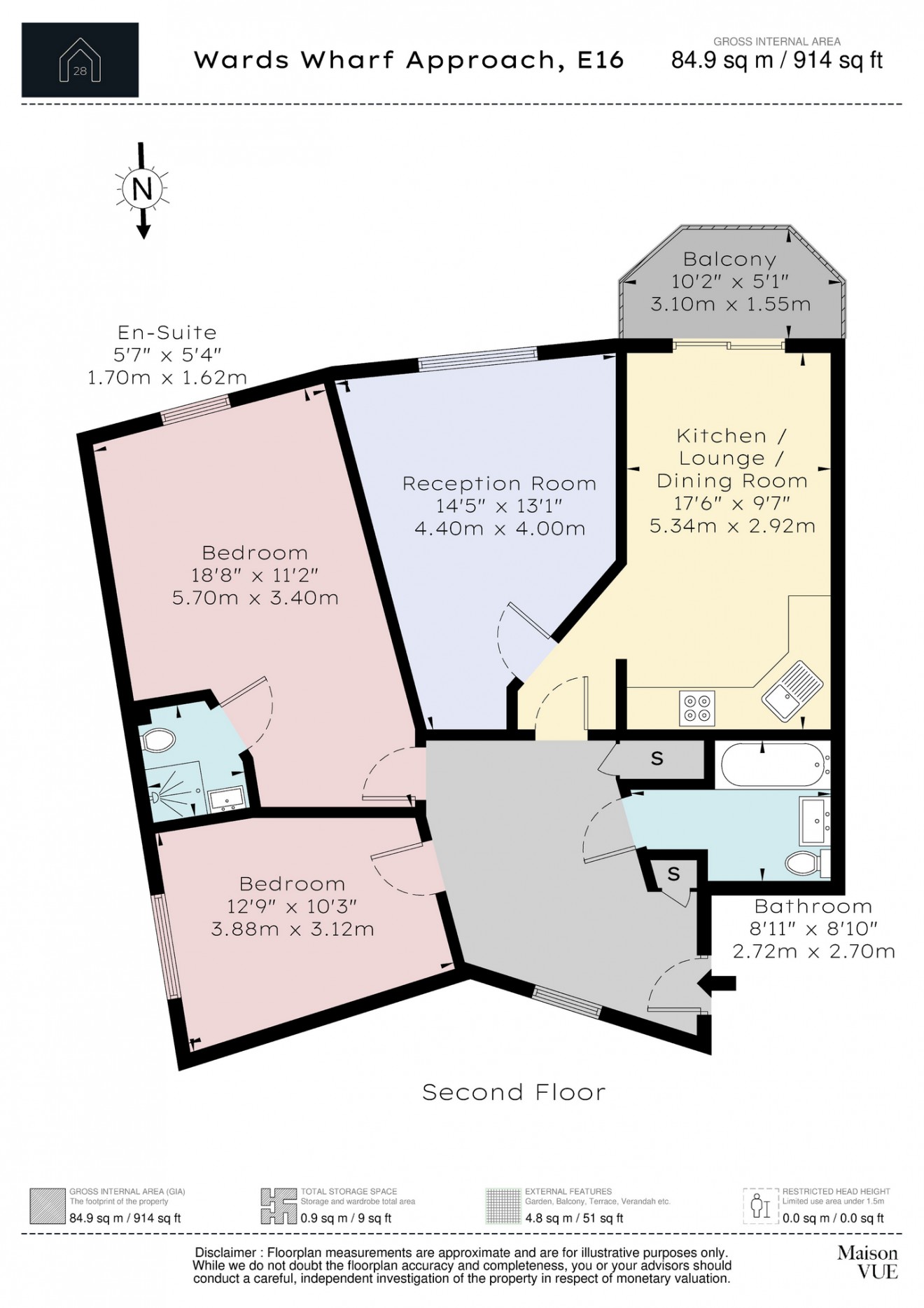 Floorplan for Wards Wharf Approach, E16