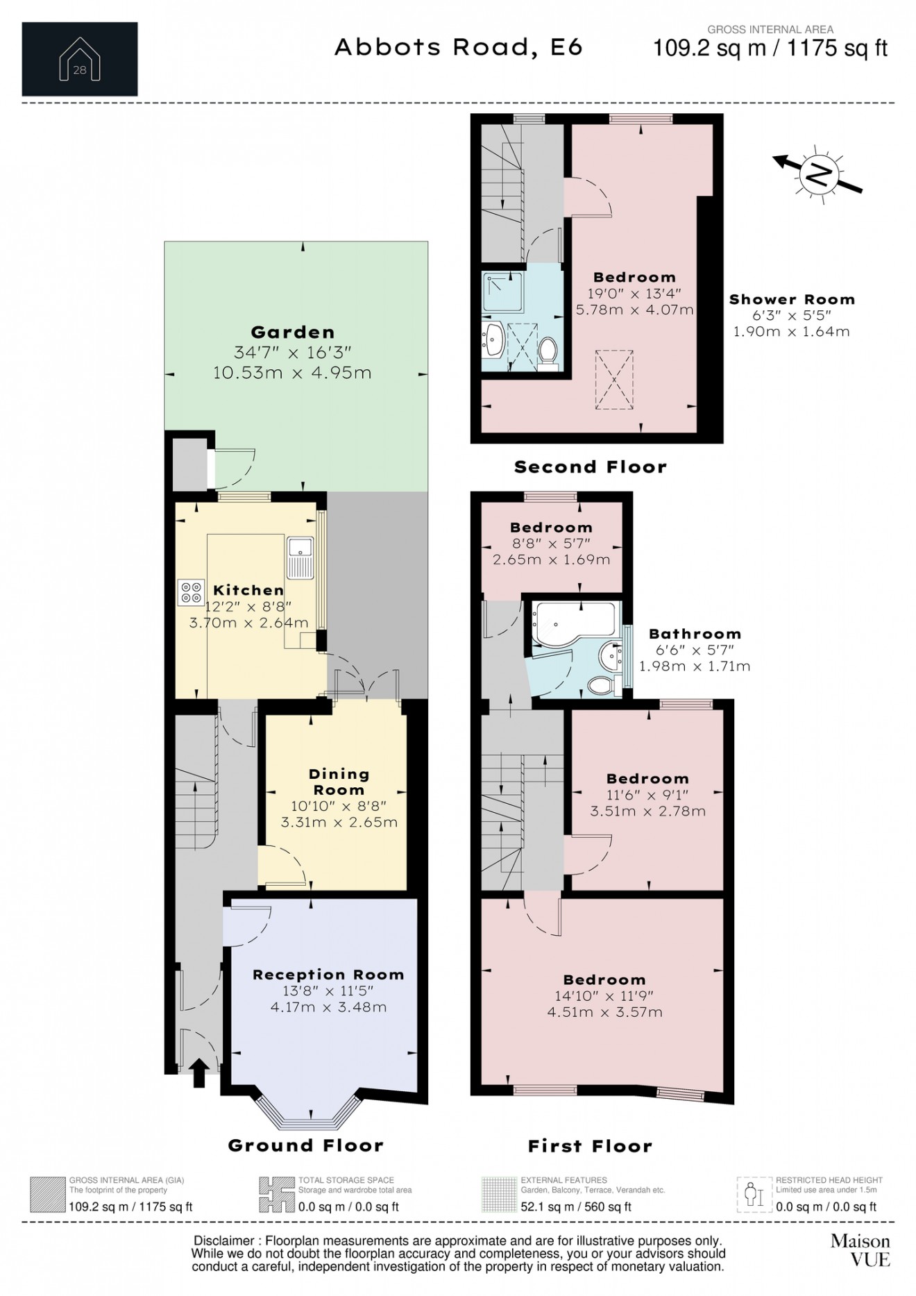 Floorplan for Abbots Road, E6