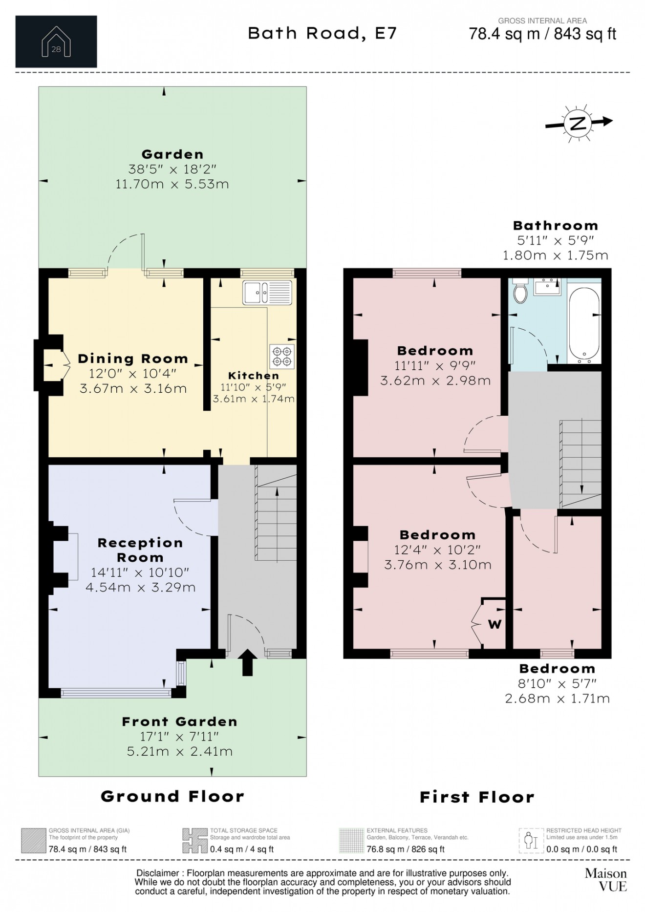 Floorplan for Bath Road, E7