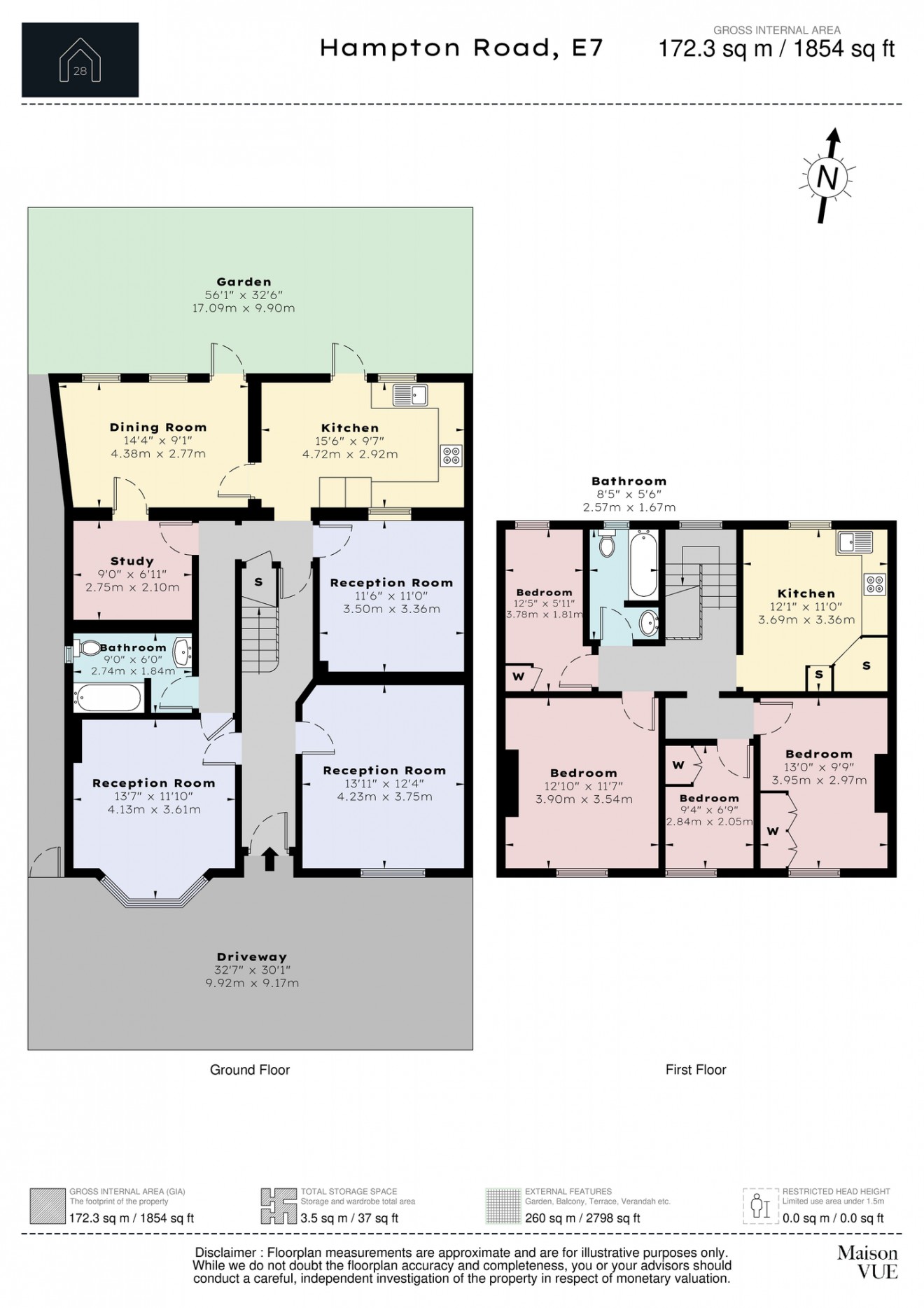 Floorplan for Hampton Road, E7