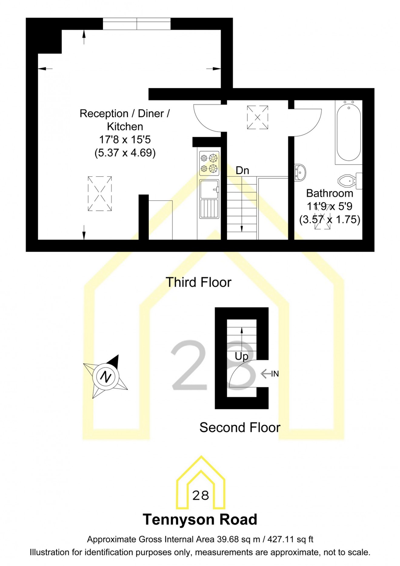 Floorplan for Tennyson Road, E15