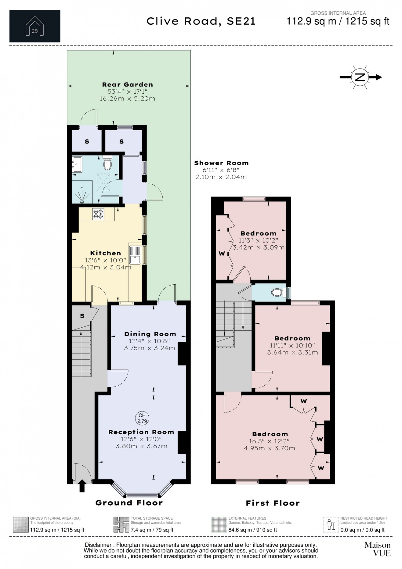 Floorplan for Clive Road, SE21