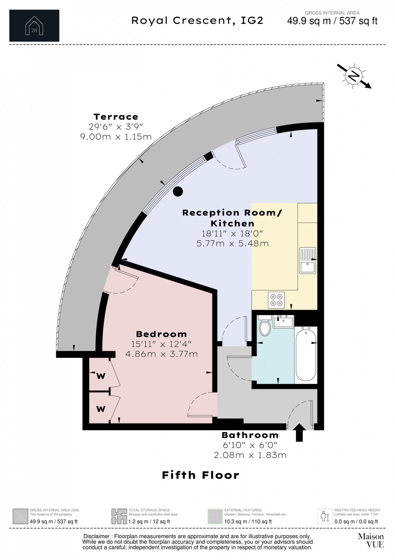 Floorplan for Royal Crescent, Newbury Park, IG2
