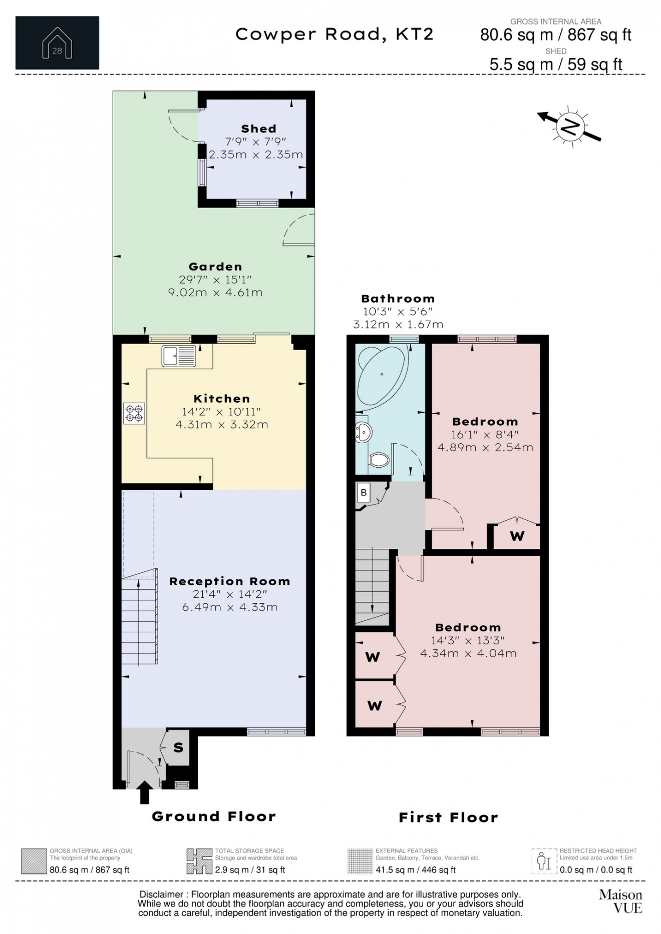 Floorplan for Cowper Road, KT2