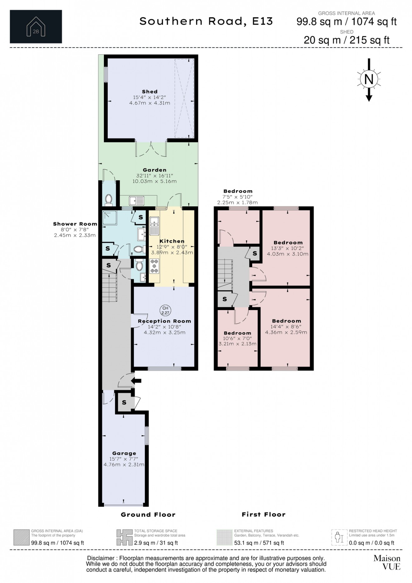 Floorplan for Southern Road, E13