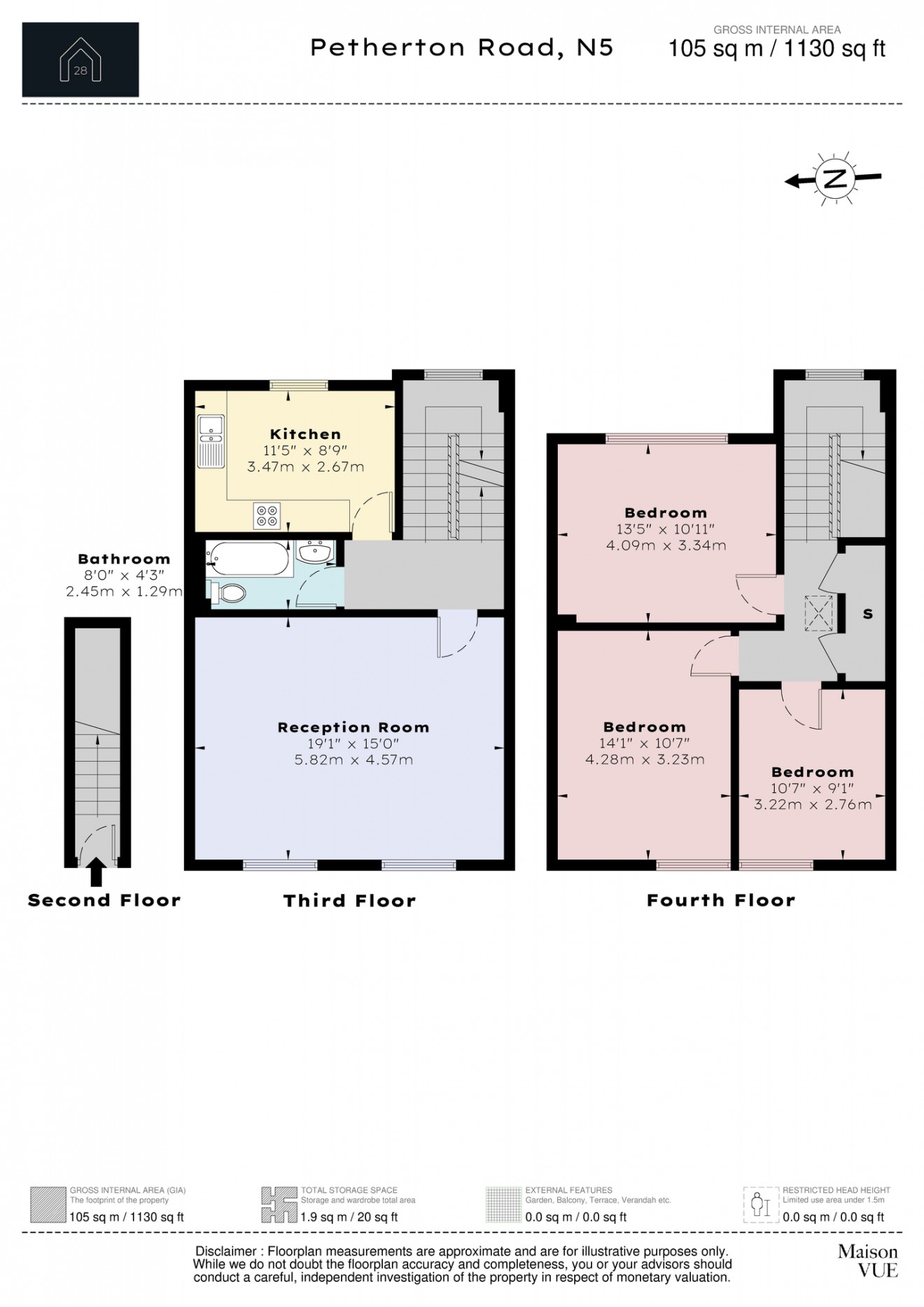 Floorplan for Petherton Road, N5
