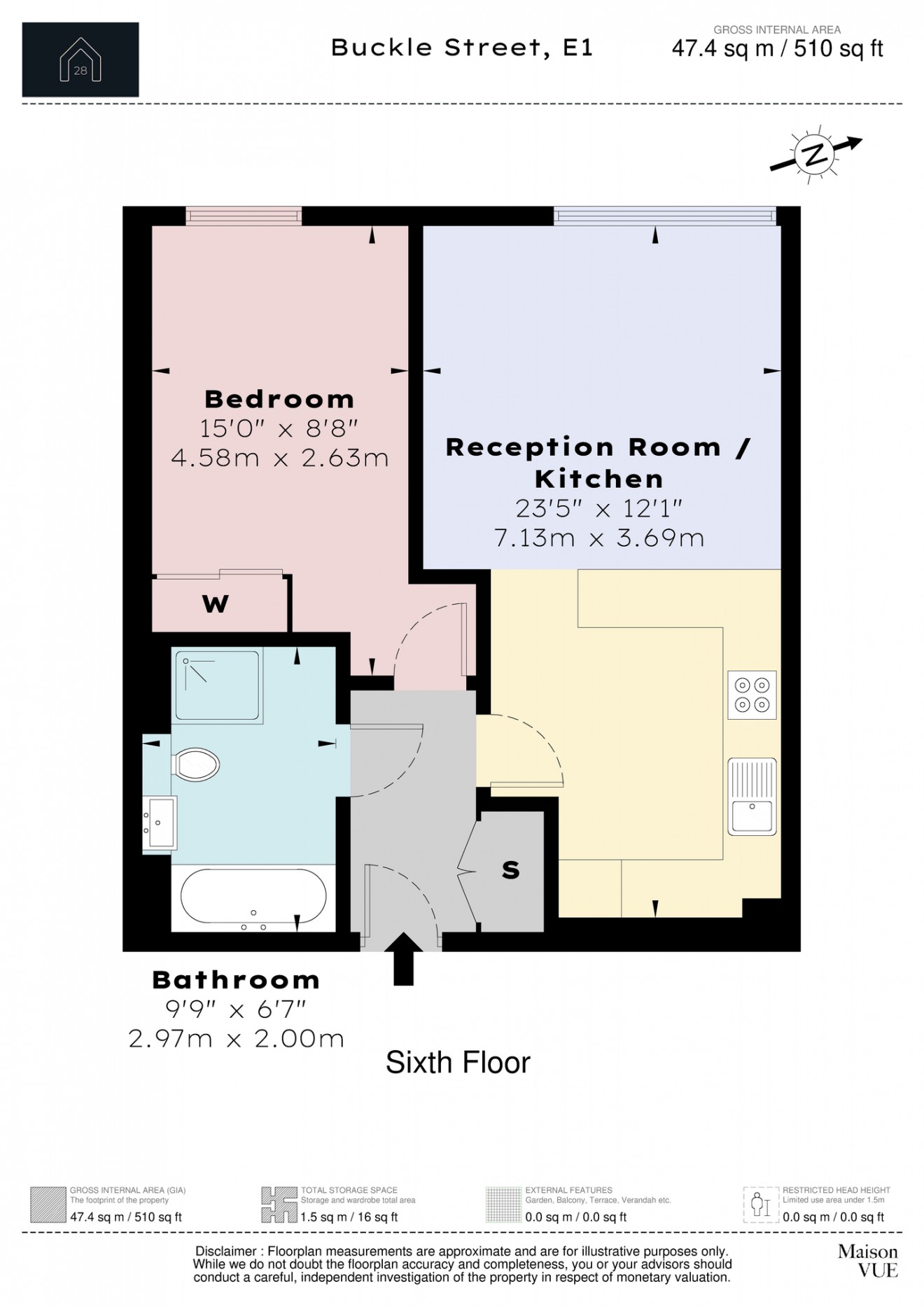 Floorplan for Buckle Street, E1