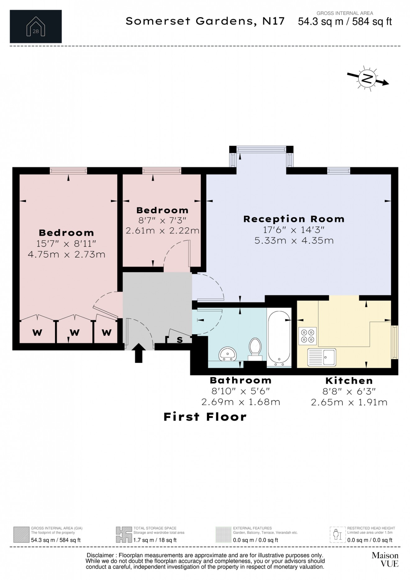 Floorplan for Somerset Gardens, N17