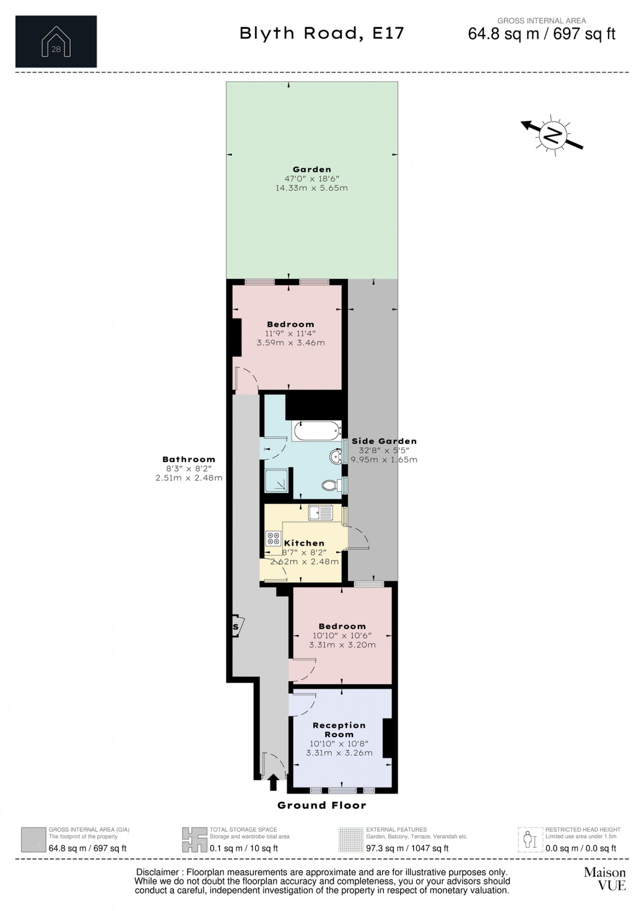 Floorplan for Blyth Road, E17