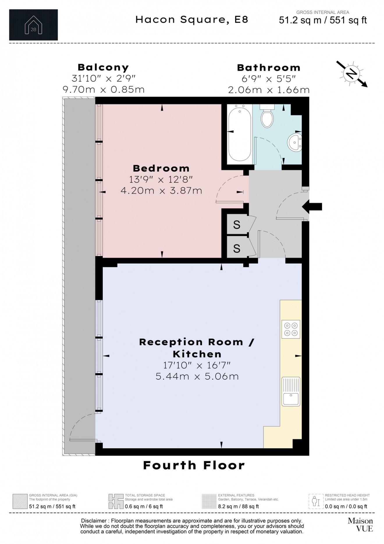 Floorplan for Hacon Square, E8