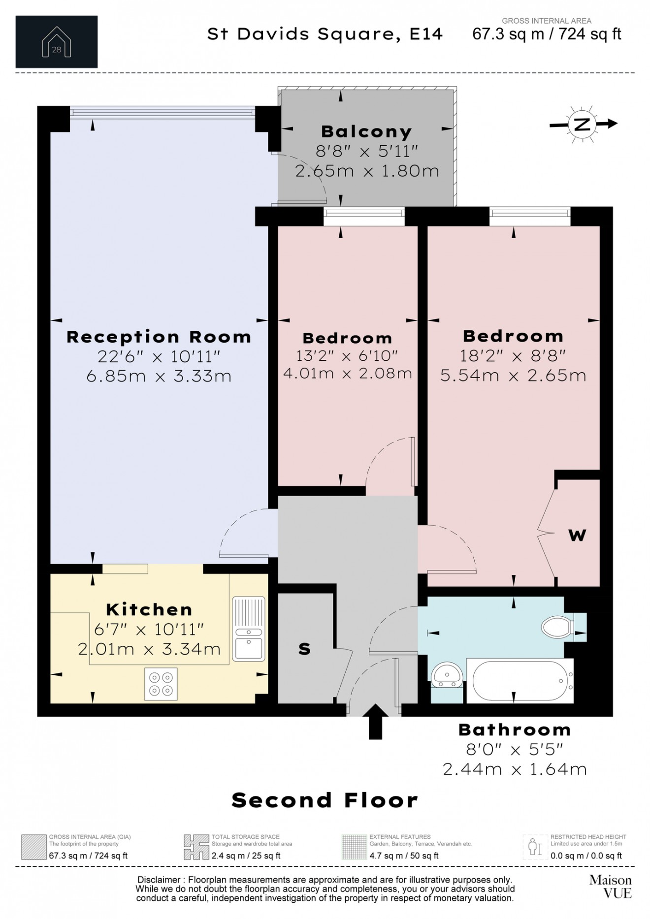 Floorplan for St. Davids Square, E14