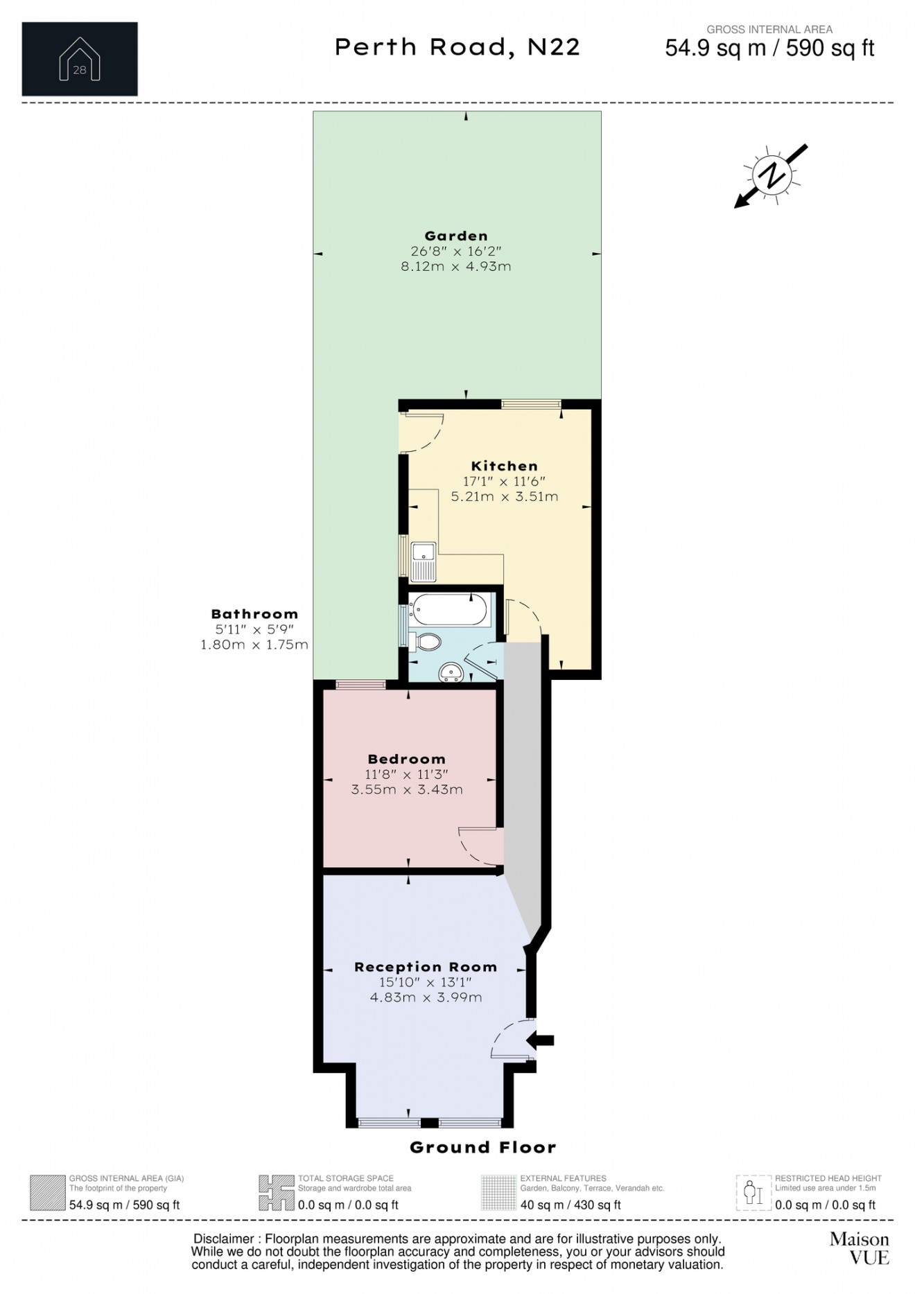 Floorplan for Perth Road, N22
