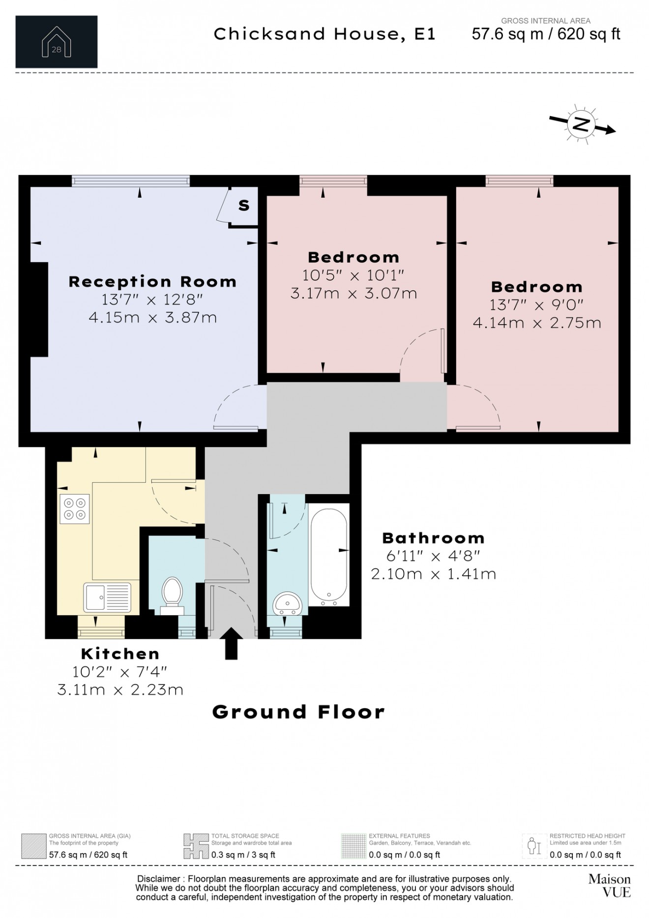 Floorplan for Chicksand Street, E1