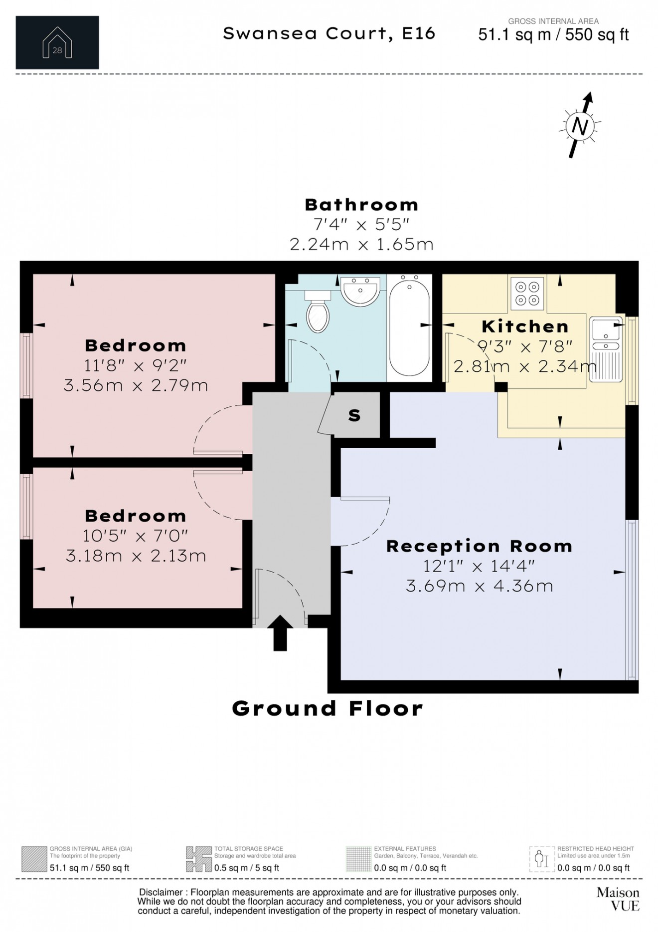 Floorplan for Swansea Court, E16