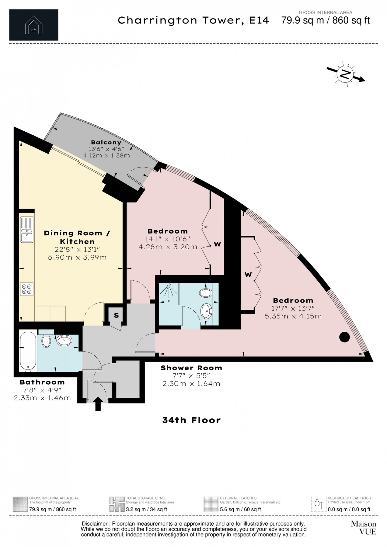 Floorplan for Biscayne Avenue, E14