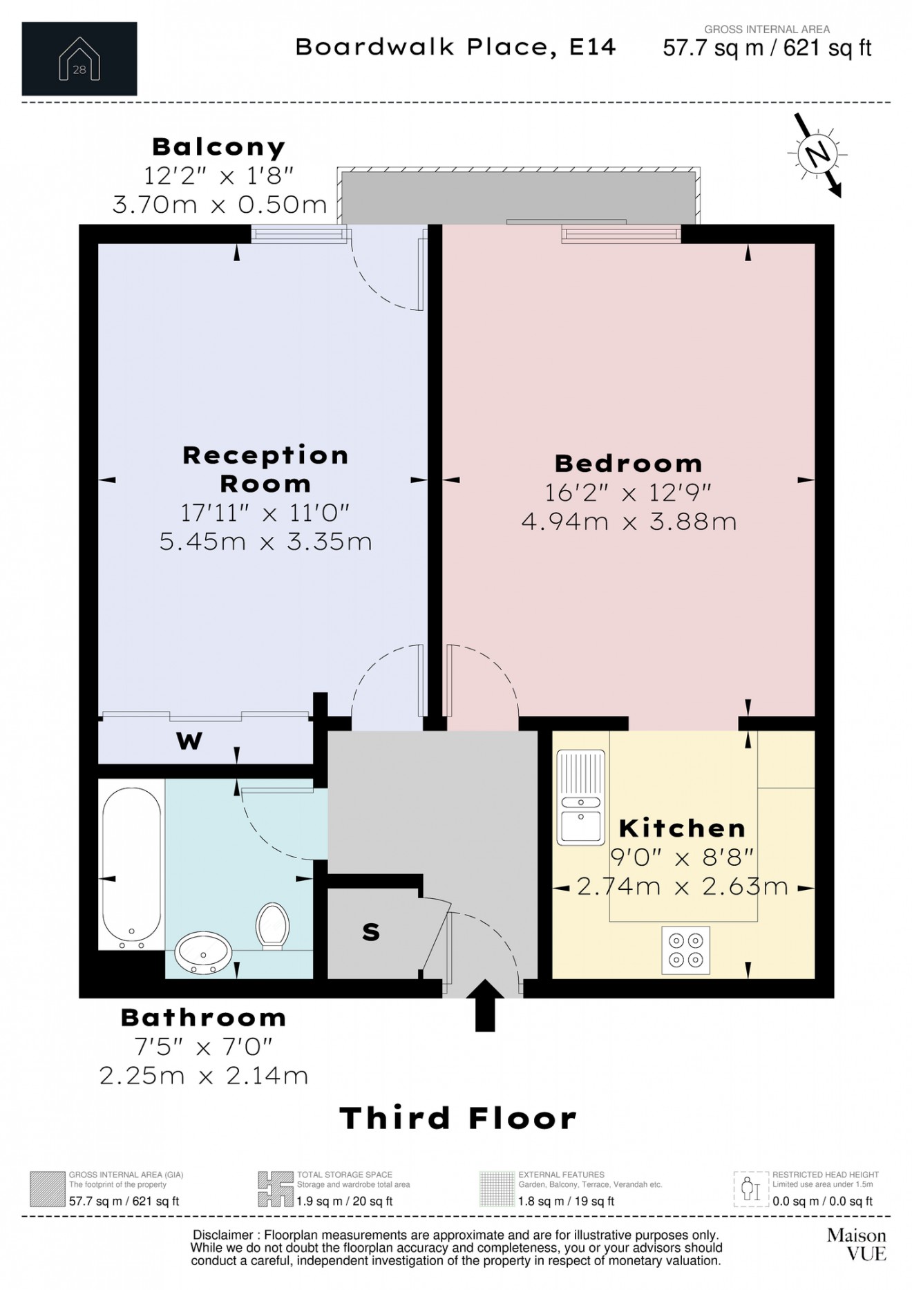 Floorplan for Boardwalk Place, E14