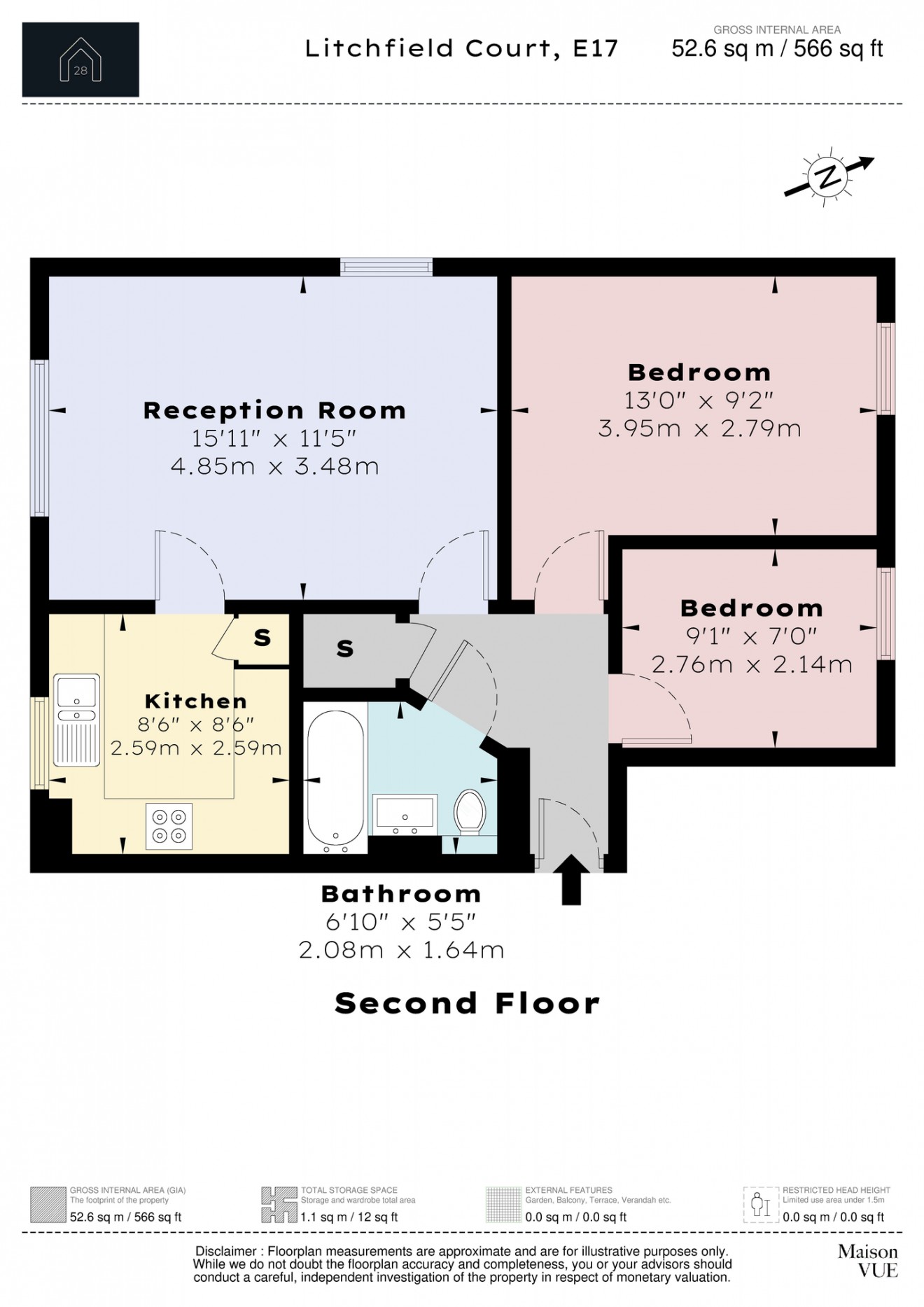 Floorplan for Gandhi Close, E17