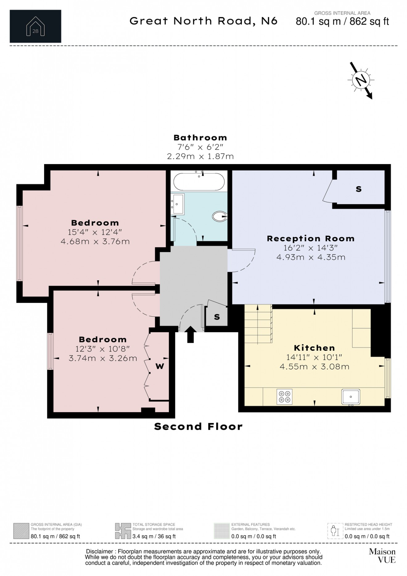 Floorplan for Great North Road, N6