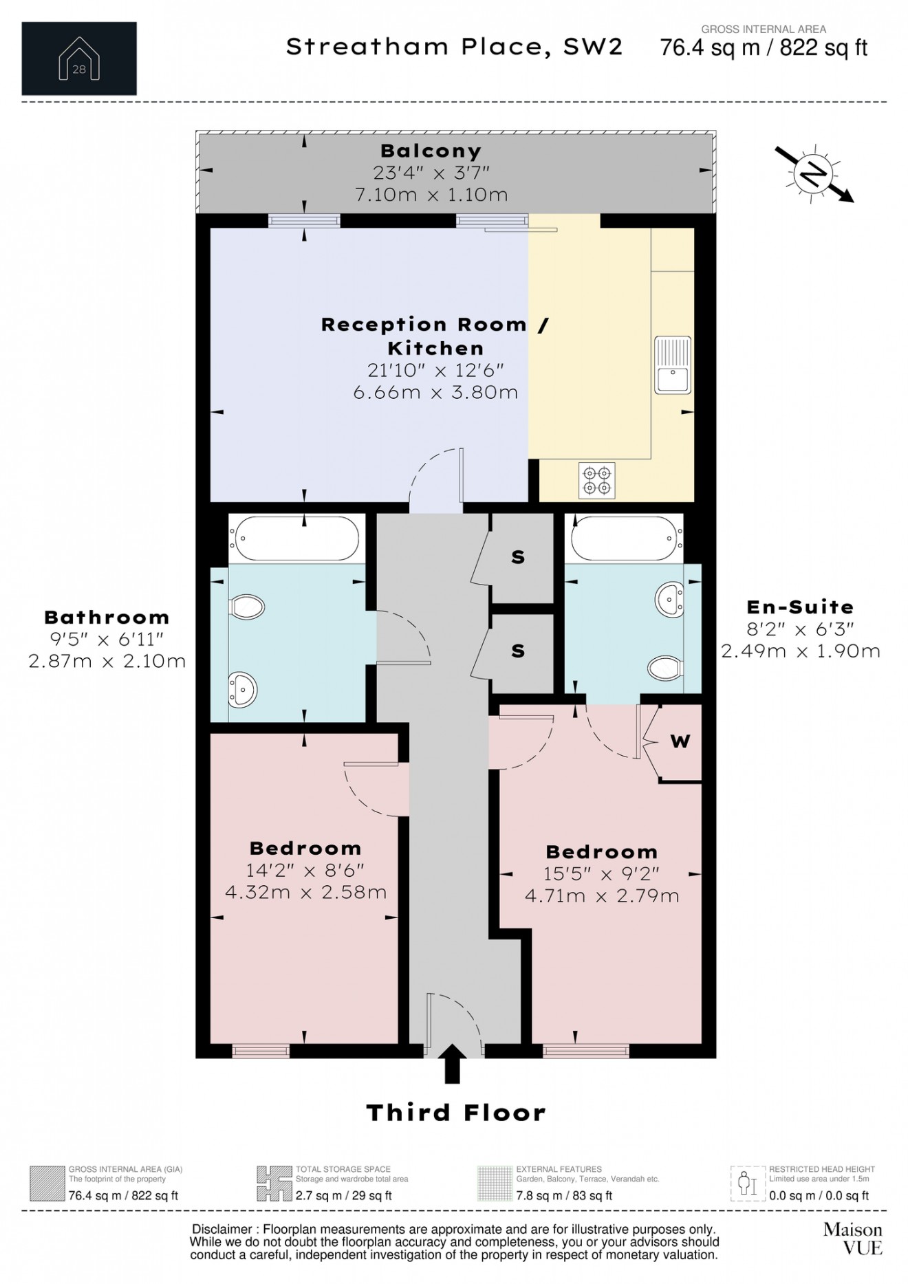 Floorplan for Streatham Place, SW2